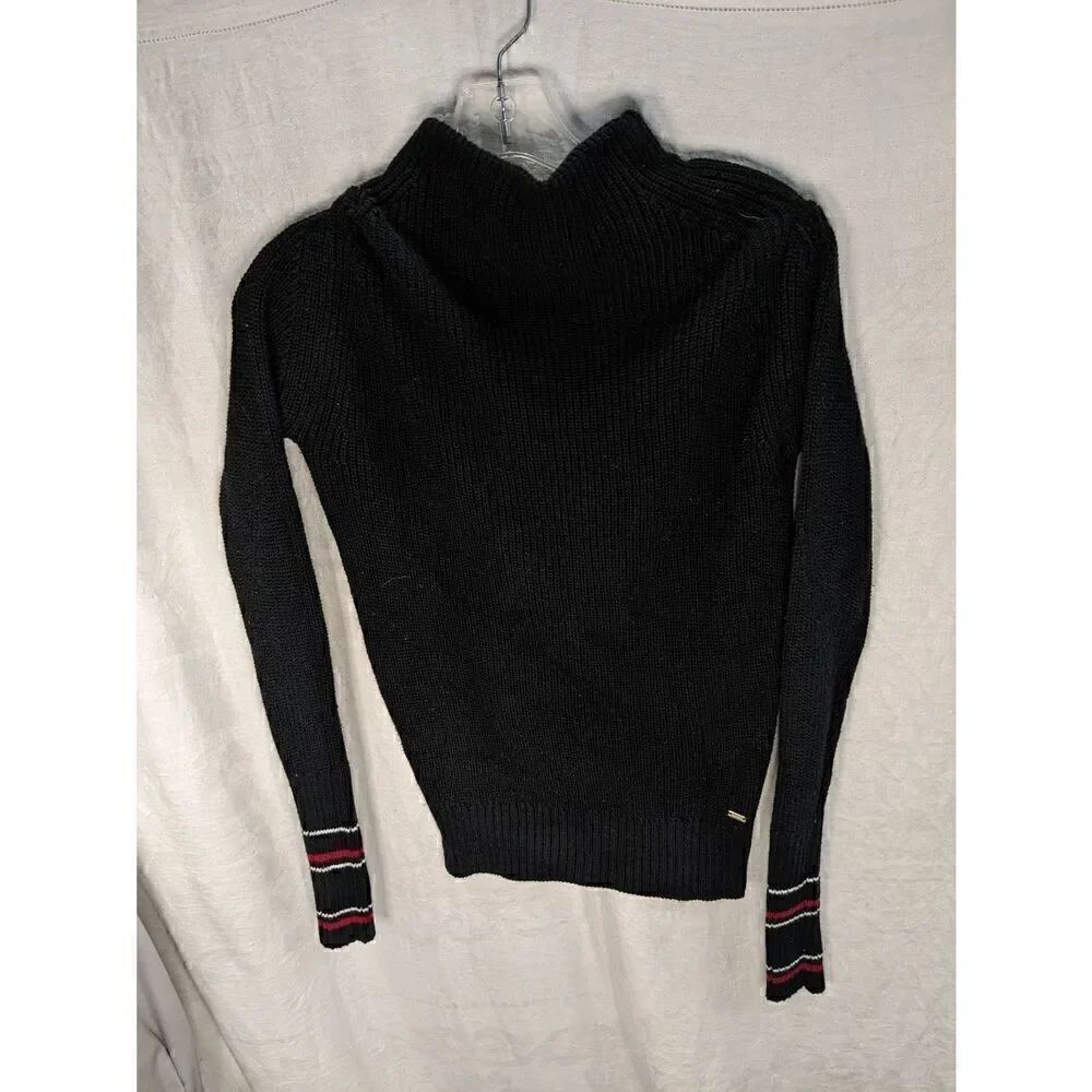 Vintage Y2K Tommy Hilfiger Mock Neck Cropped Long Sleeve Top XS